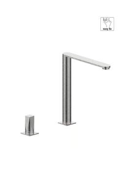 ALINE 49058 - 2 hole single handle stainless steel washbasin mixer by Rubinetterie Frattini - view 3